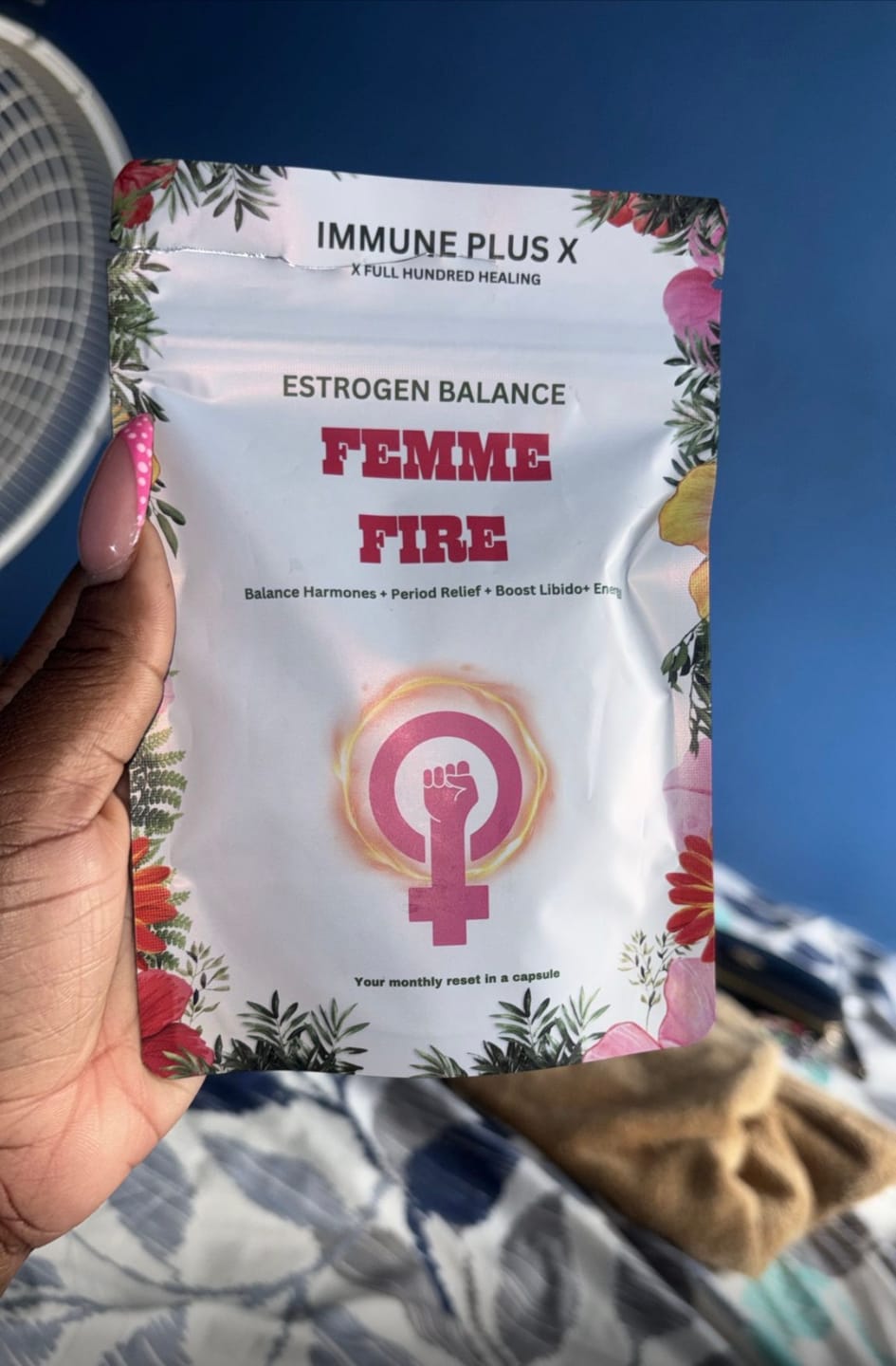 Customer photo review of Femme Fire |  Herbal Female Hormone Balance