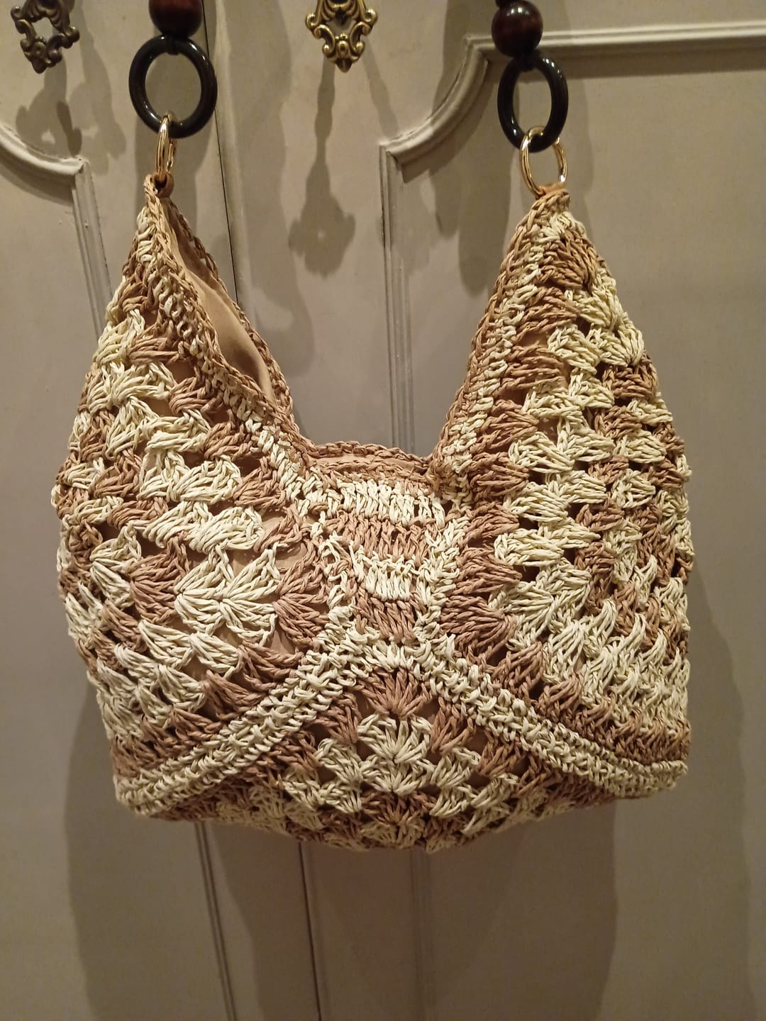 Customer photo review of Sofia Woven Tote Bag