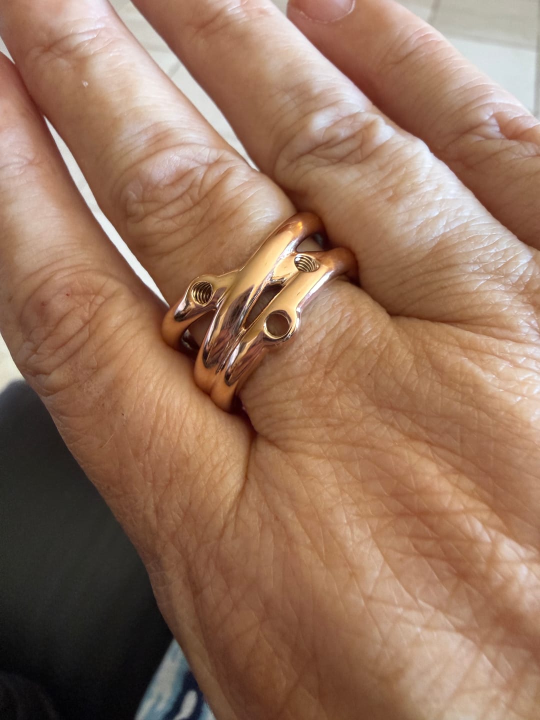 Customer photo review of San Merino Ring in Rose Gold