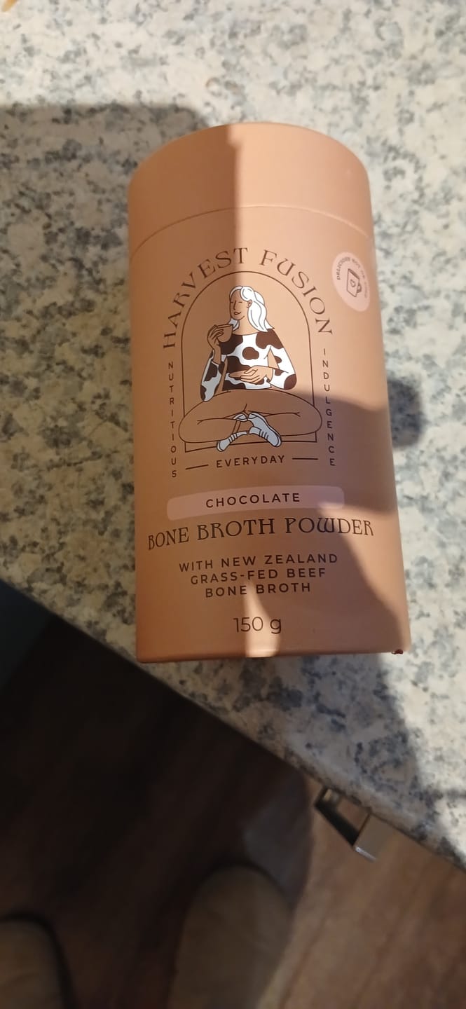 Customer photo review of Chocolate Bone Broth Powder