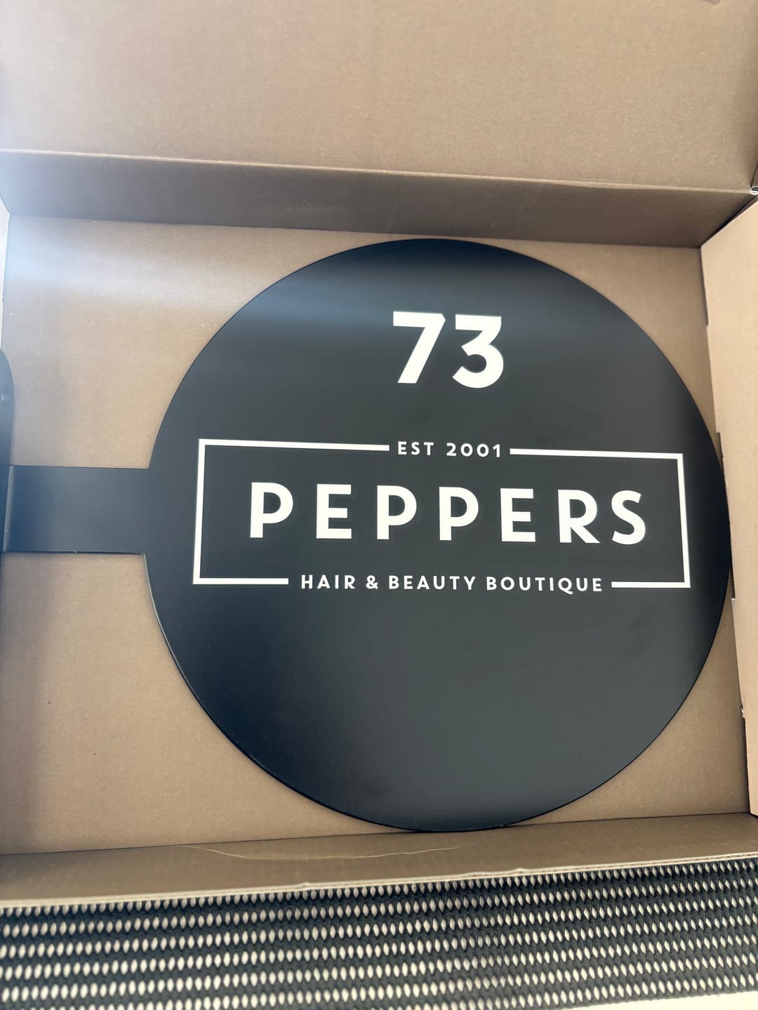 Customer photo review of FOLD Round Sign 250