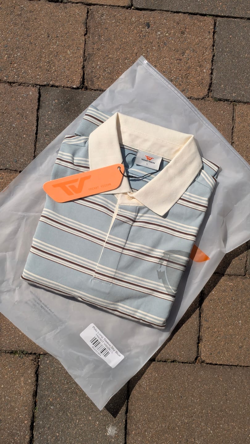 Customer photo review of Polo Long Sleeve Sky Blue