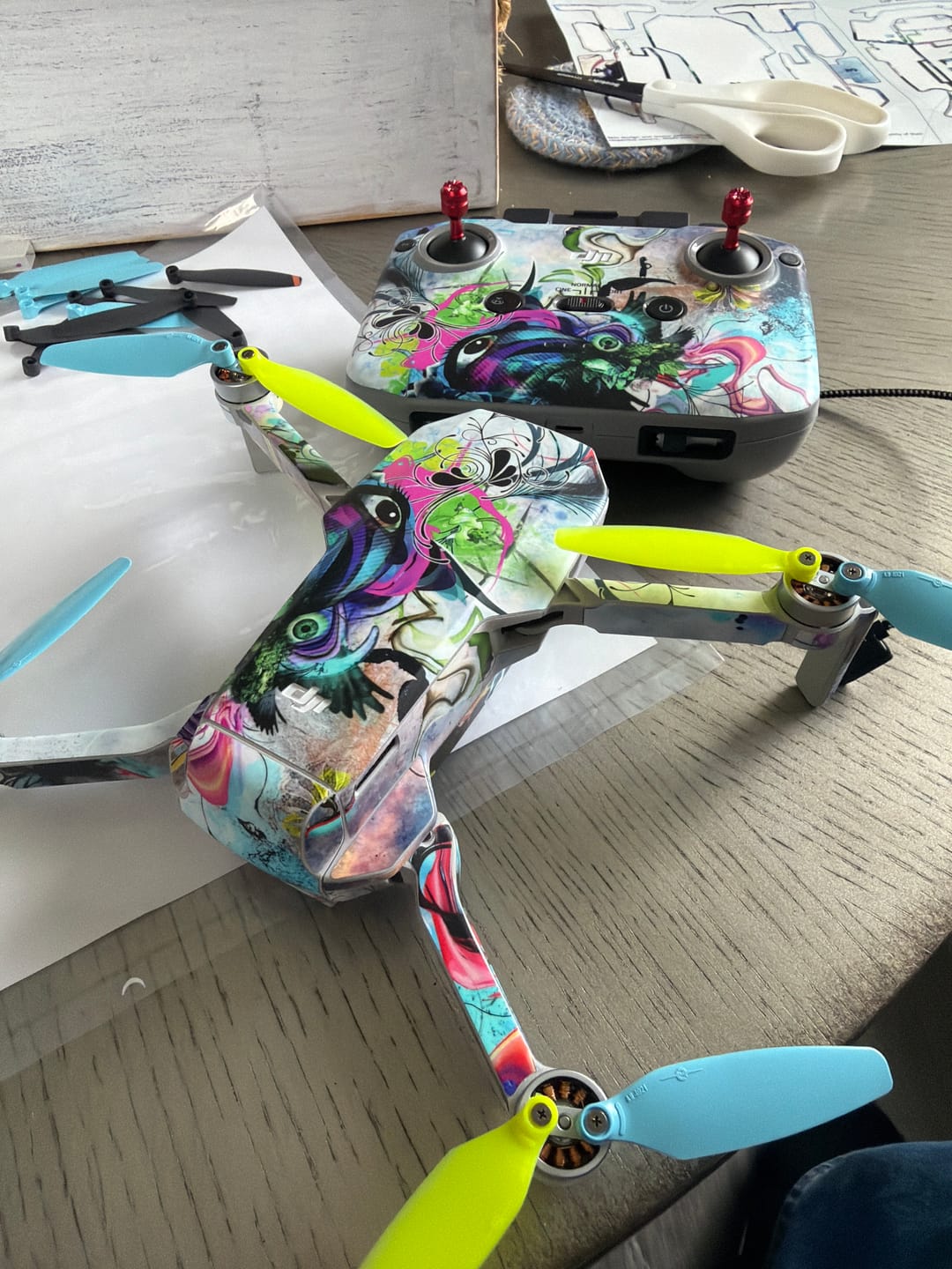Customer photo review of DJI Mini 2 / SE STEALTH Upgrade Propellers - x4 Blue