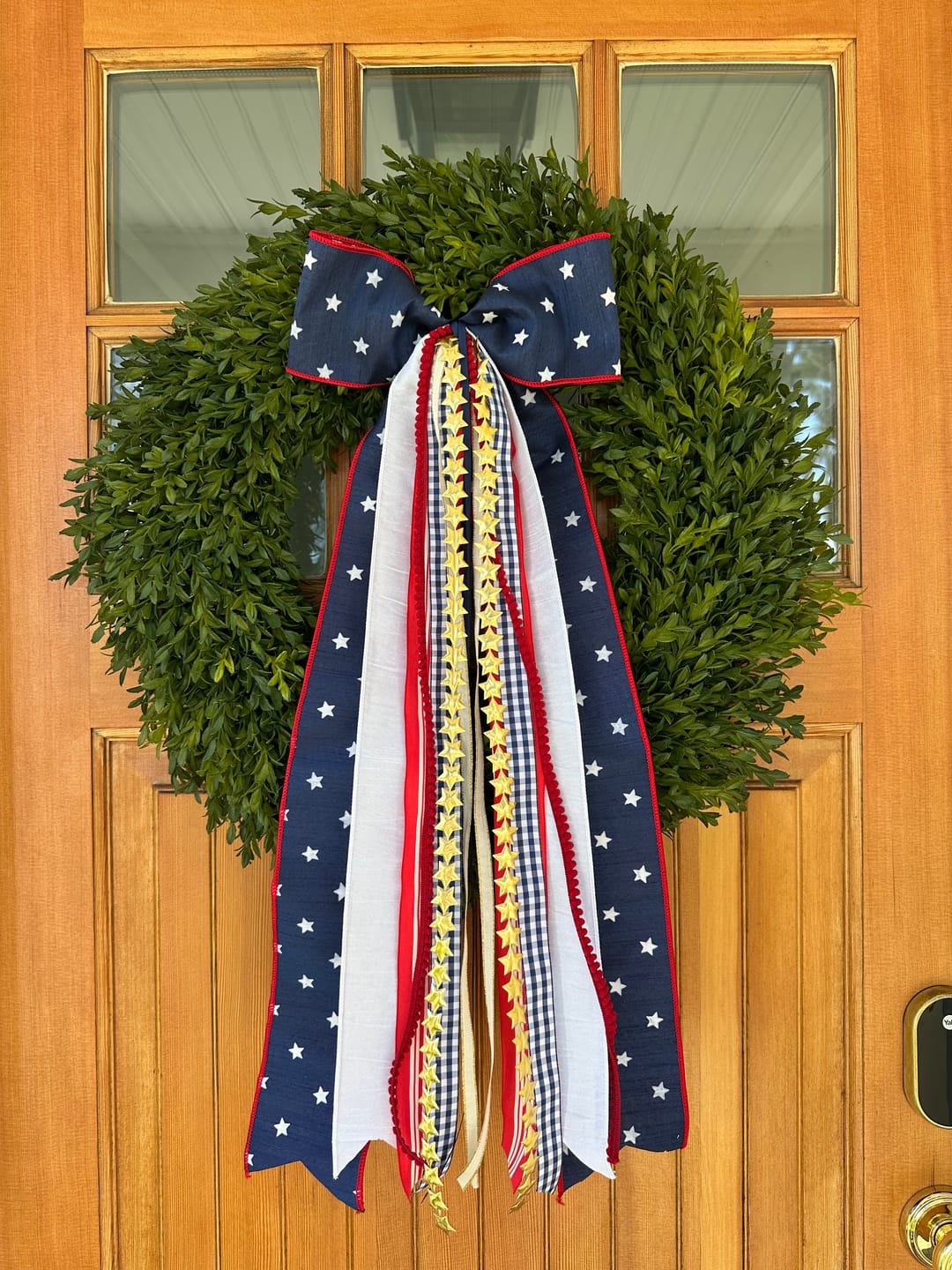 Customer photo review of Old Glory Wreath Ribbon