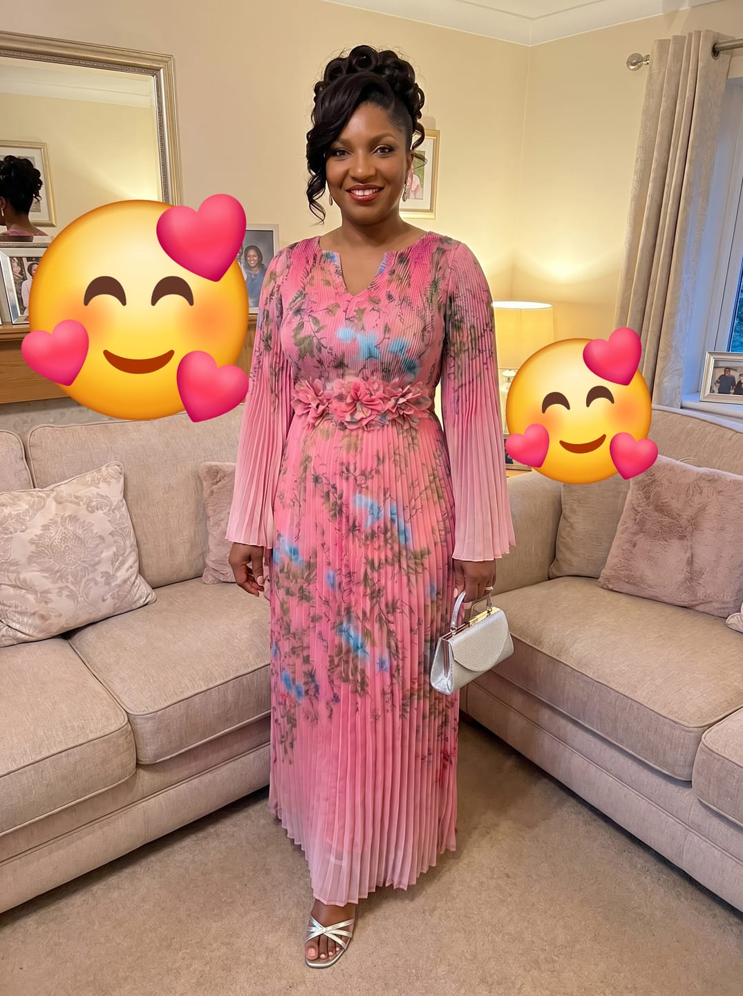 Customer photo review of Aura Bloom Dress |Pink