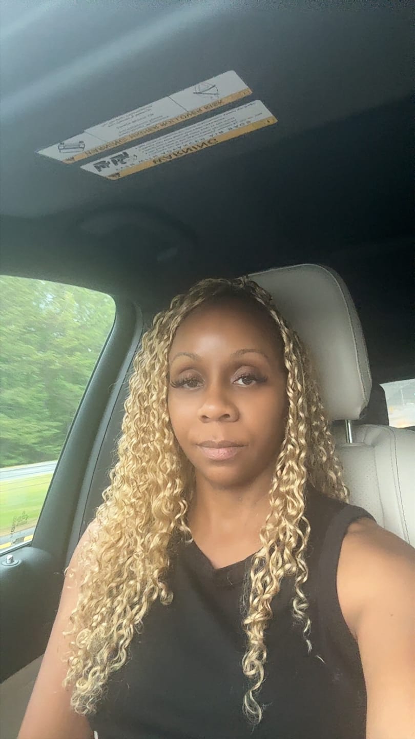 Customer photo review of #27 Honey Blonde Spanish Curl Human Crochet Hair