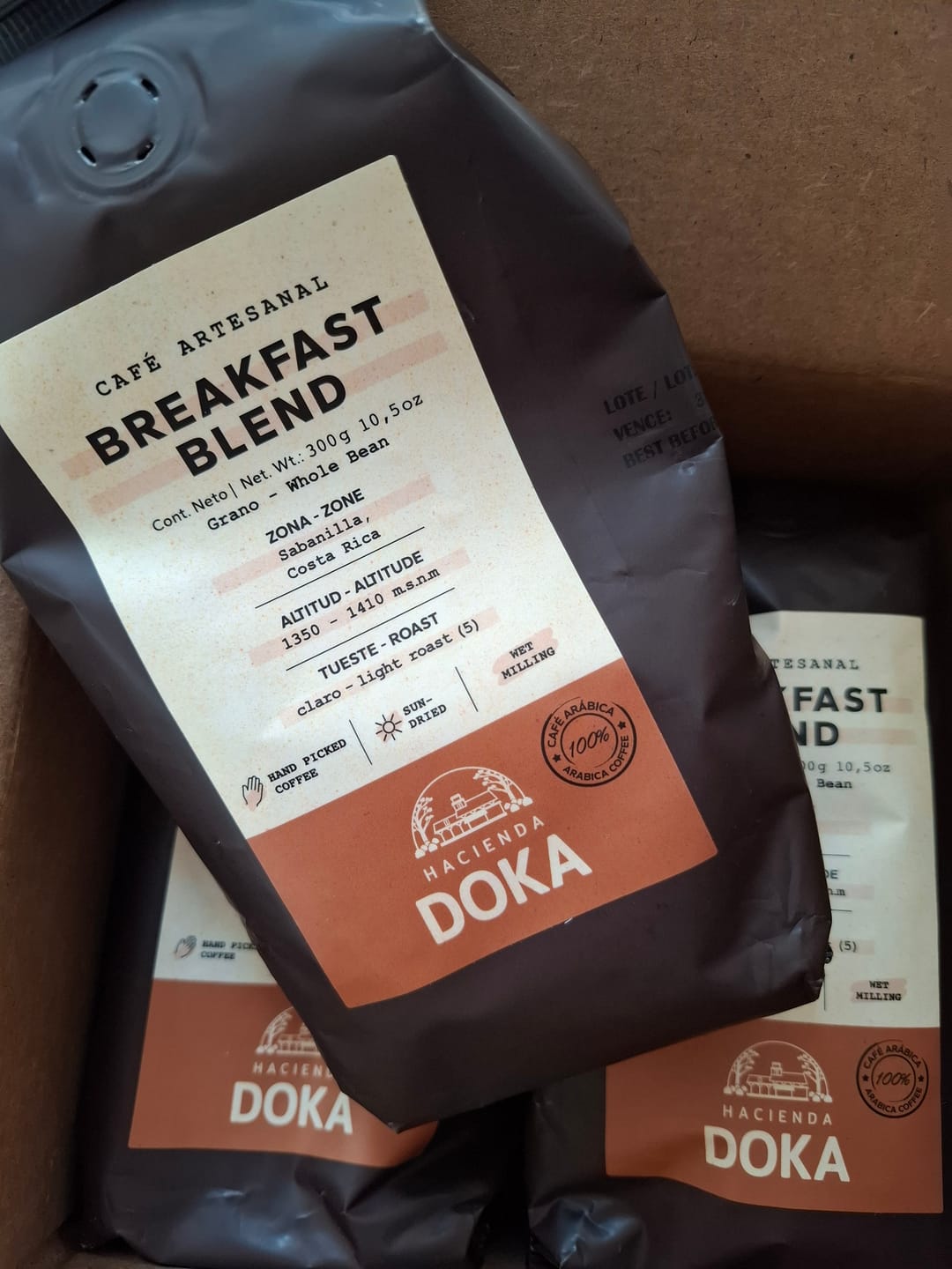 Customer photo review of Café Hacienda Doka Breakfast Blend