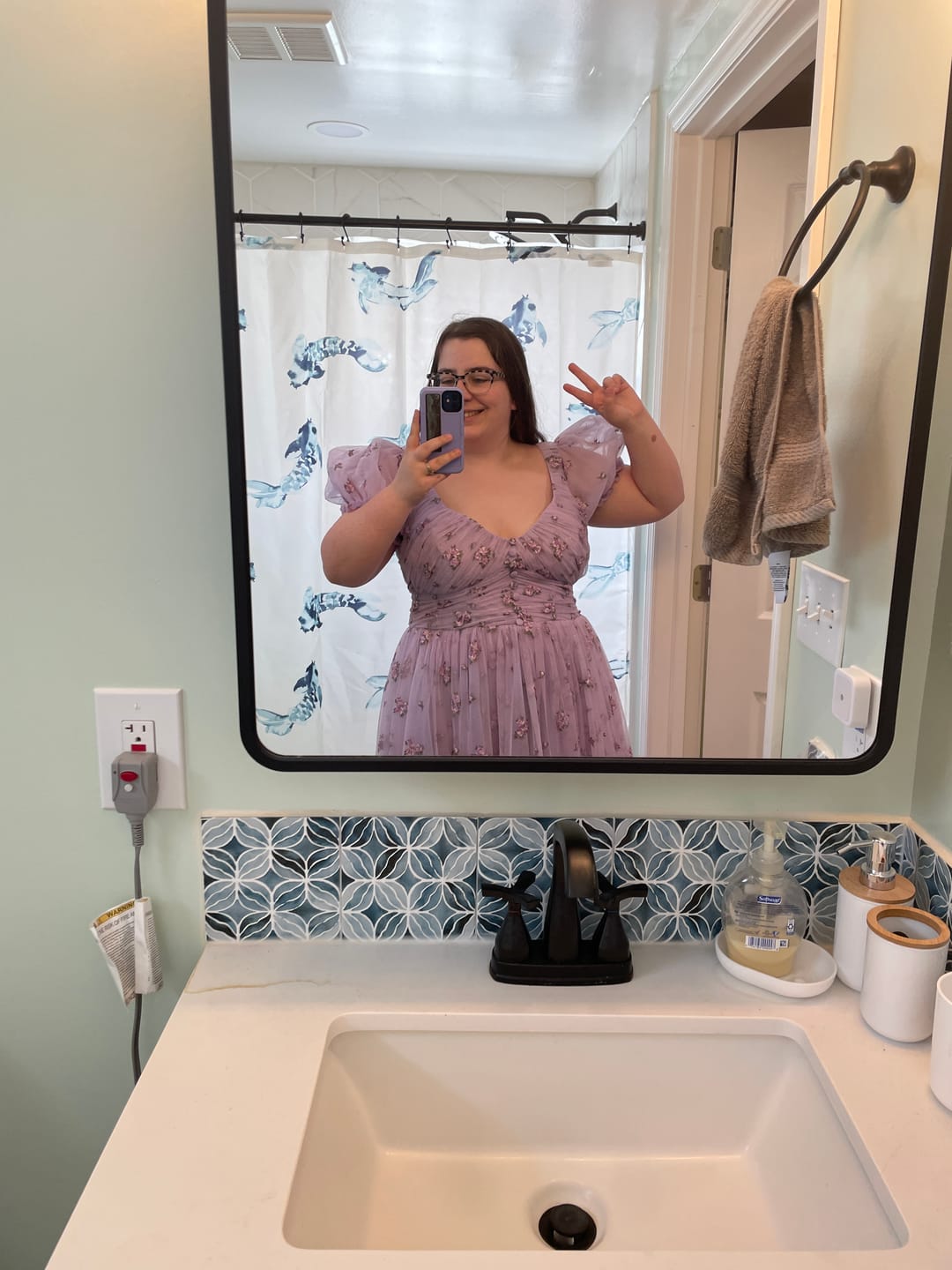 Customer photo review of Lavender Dreams Dress