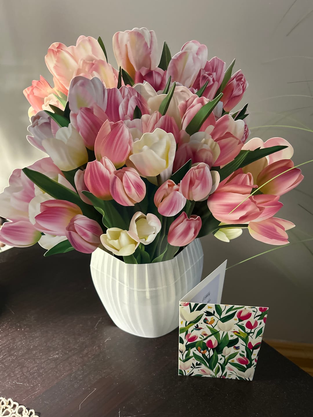Customer photo review of Spotted Lilies Pop-Up Bouquet