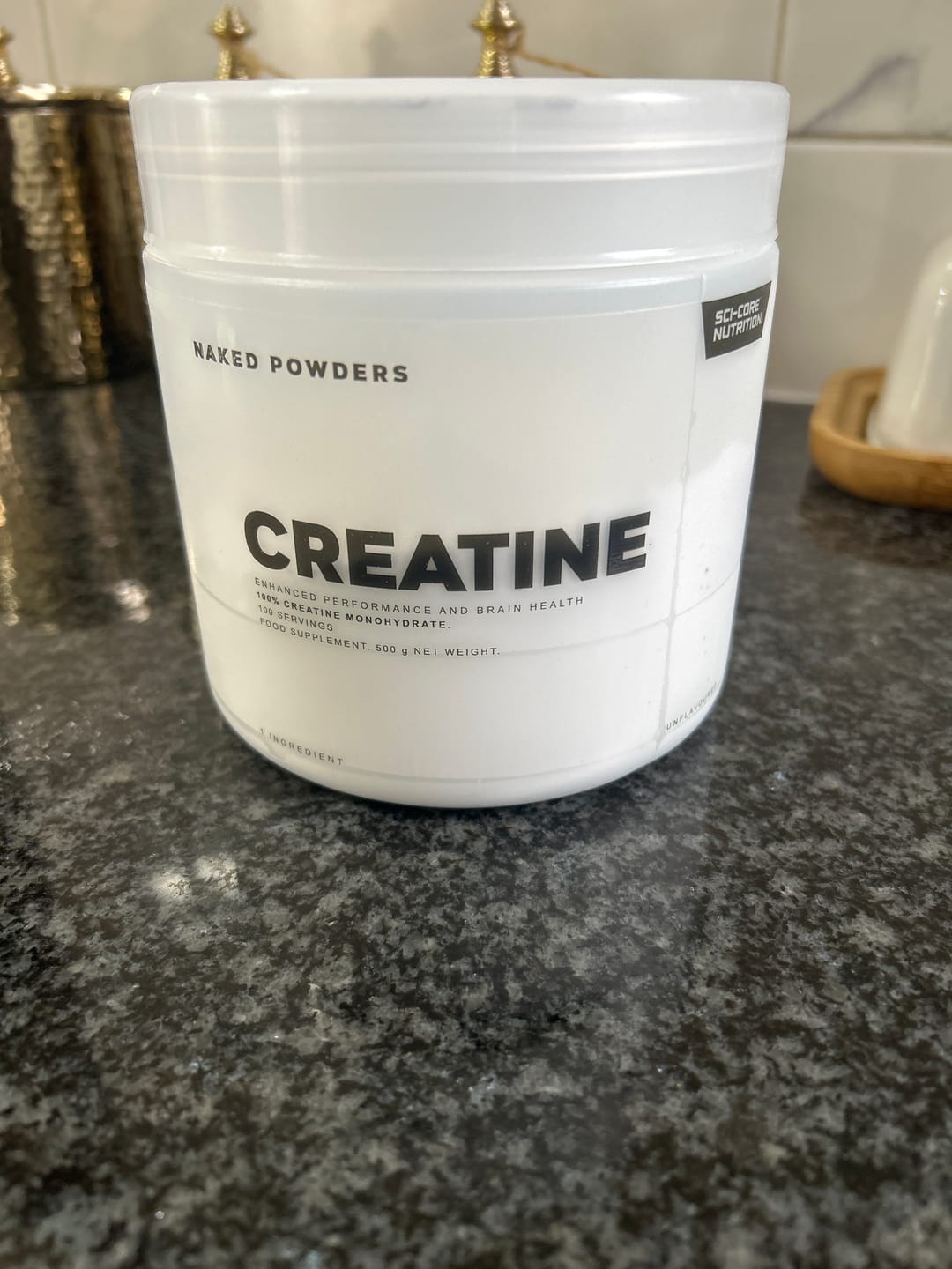 Customer photo review of NAKED CREATINE MONOHYDRATE - 500g | 100 Servings
