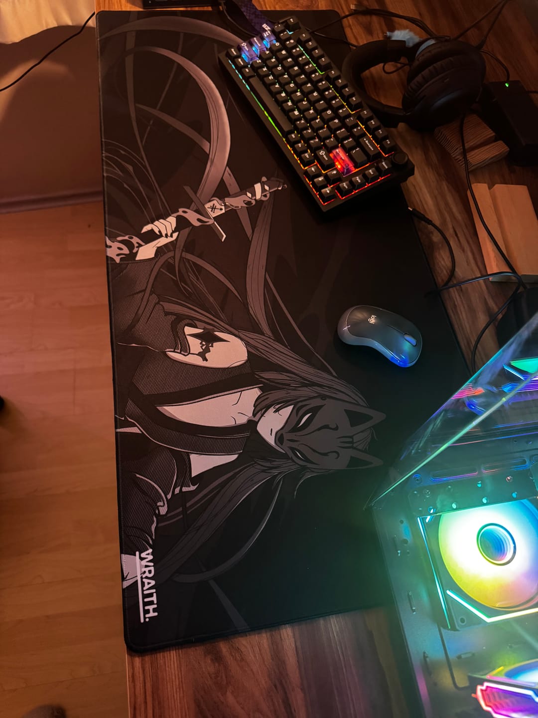Customer photo review of Wraith Kitsune Edition Deskmat