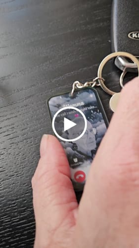 Customer video review of The Call I Wish I Could Take Memorial Sympathy Gift Remembrance Keepsake Photo Personalized Acrylic Keychain
