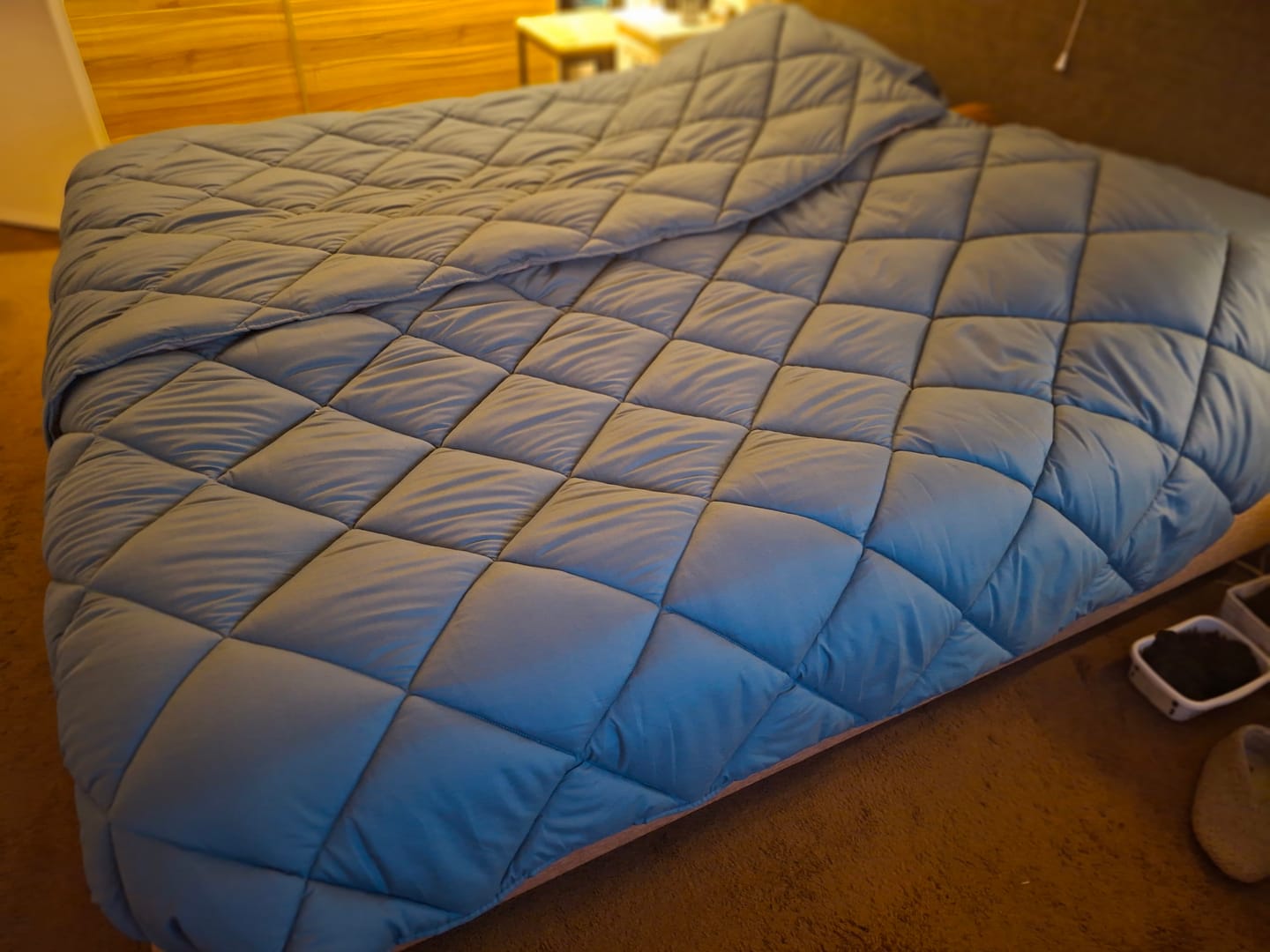 Customer photo review of Y-NOT™ Dreambed Original All Year Bluestone / Taupe (220cm lang)