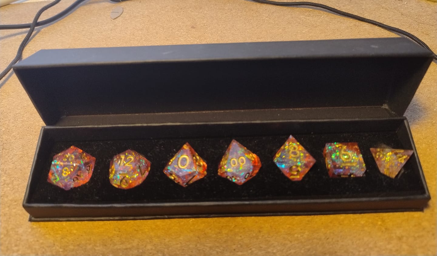 Customer photo review of Celestial Heart - Sharp Edge Dice Set