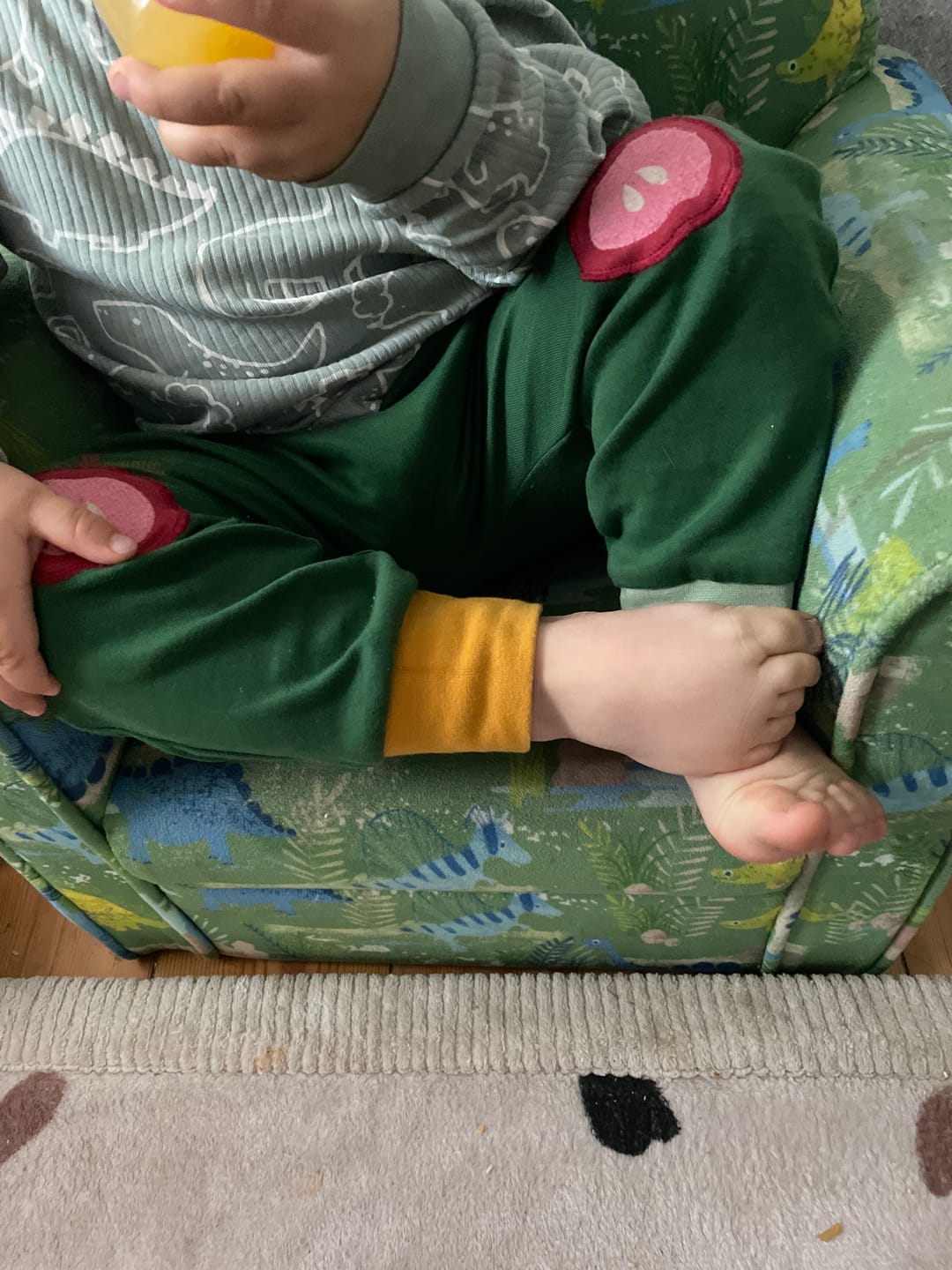 Customer photo review of Red Apples Knee Patch Joggers