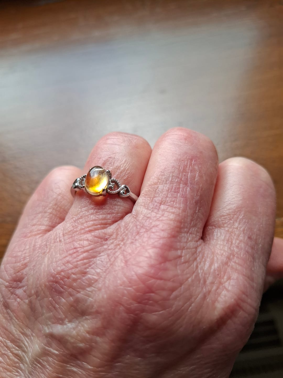 Customer photo review of Bague Ajustable "Joie & Abondance" en Citrine