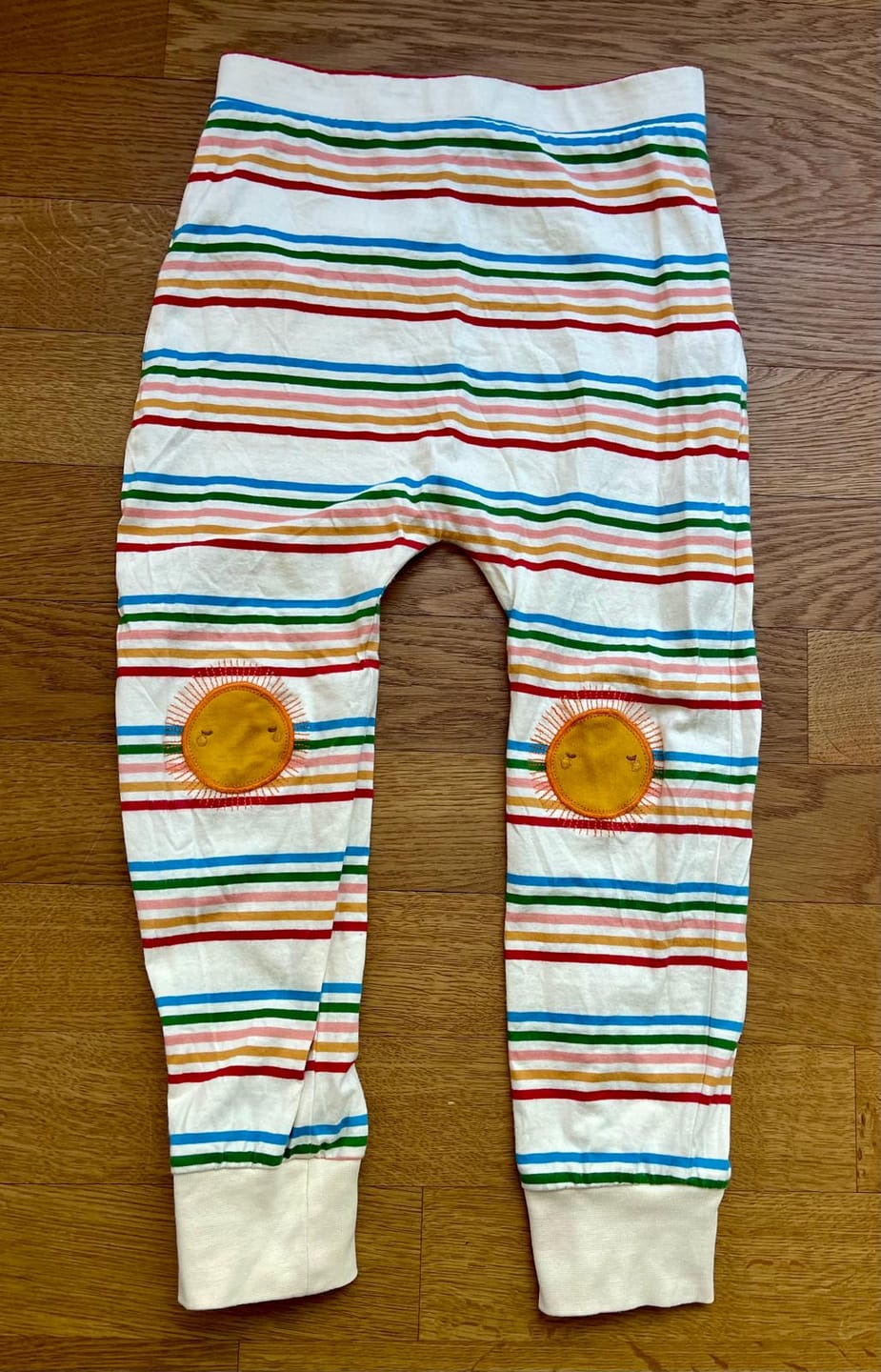 Customer photo review of Sun Rays Knee Patch Striped Joggers