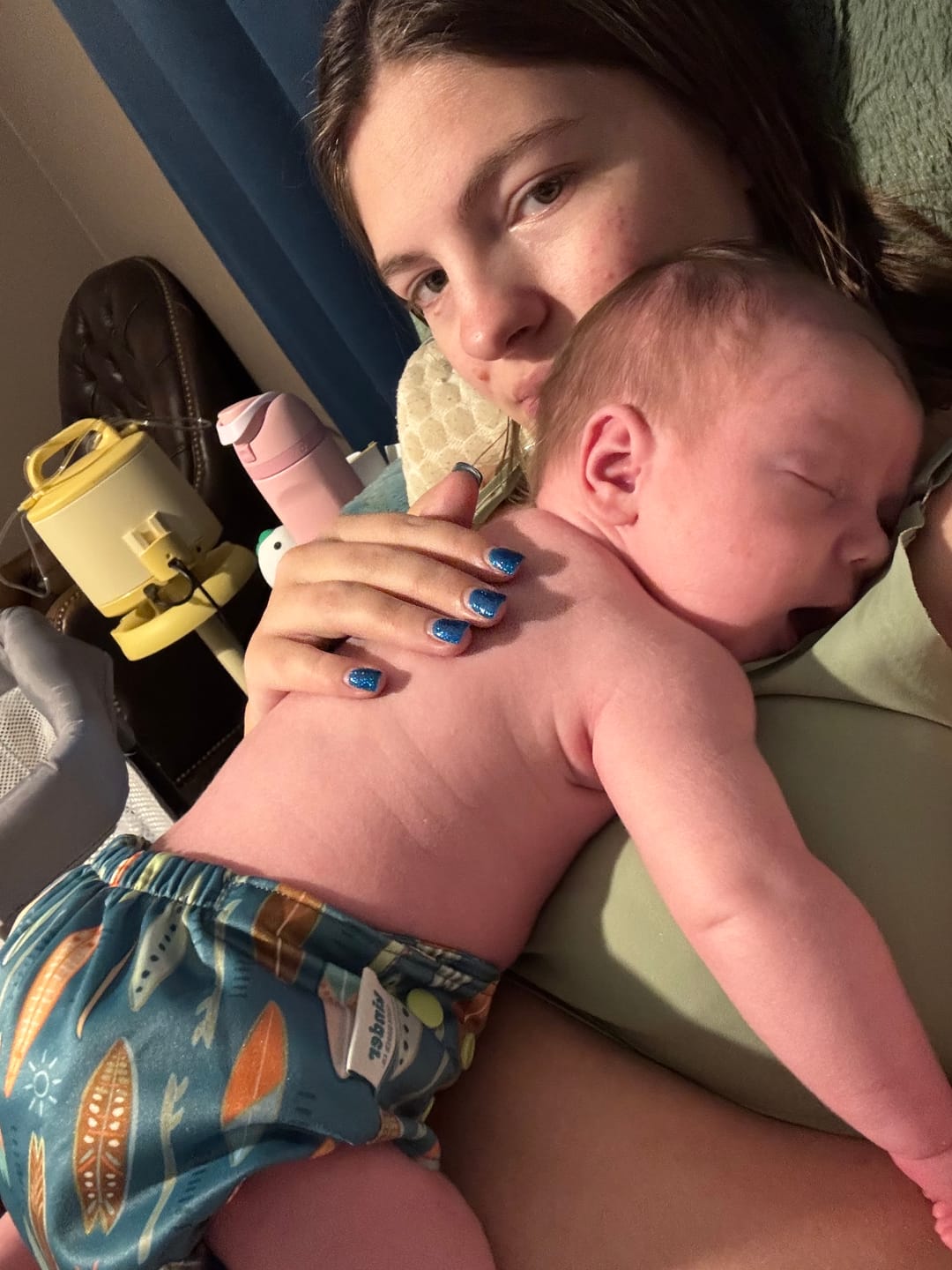 Customer photo review of Solid Color: Essentials Pocket Cloth Diaper with Athletic Wicking Jersey, Grows with your Baby