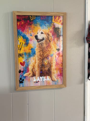 Customer photo review of Personalized Poster With Dog or Cat - Watercolor