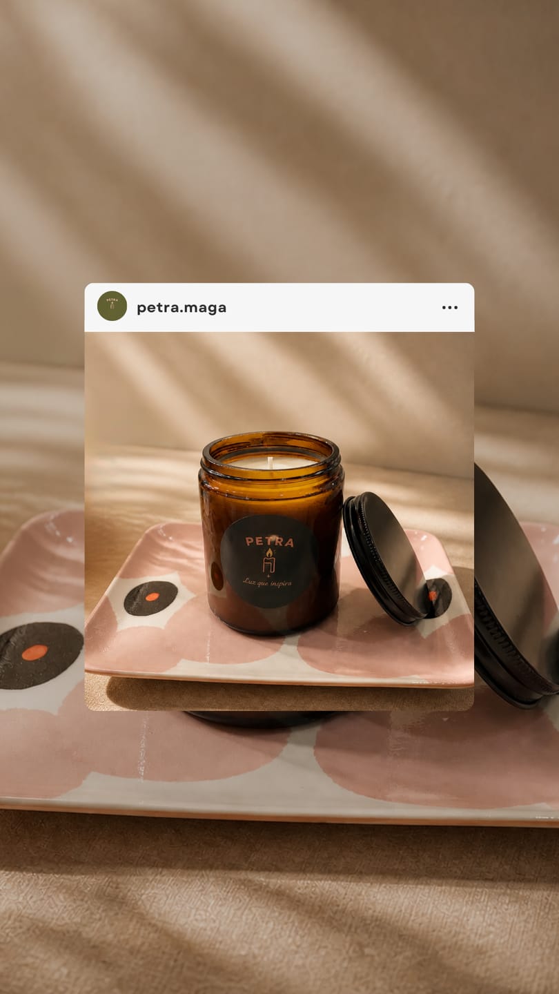 Customer photo review of Pote frasco velas vidrio ámbar 240 ml tapa negra mate