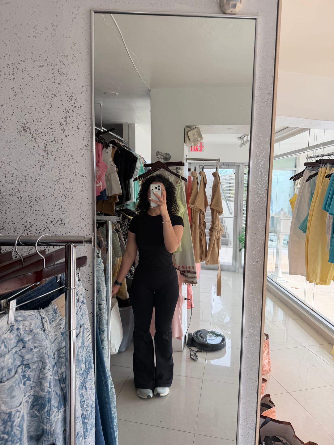 Customer photo review of W2276 - Curve Seamless Flare Leggings (Short)