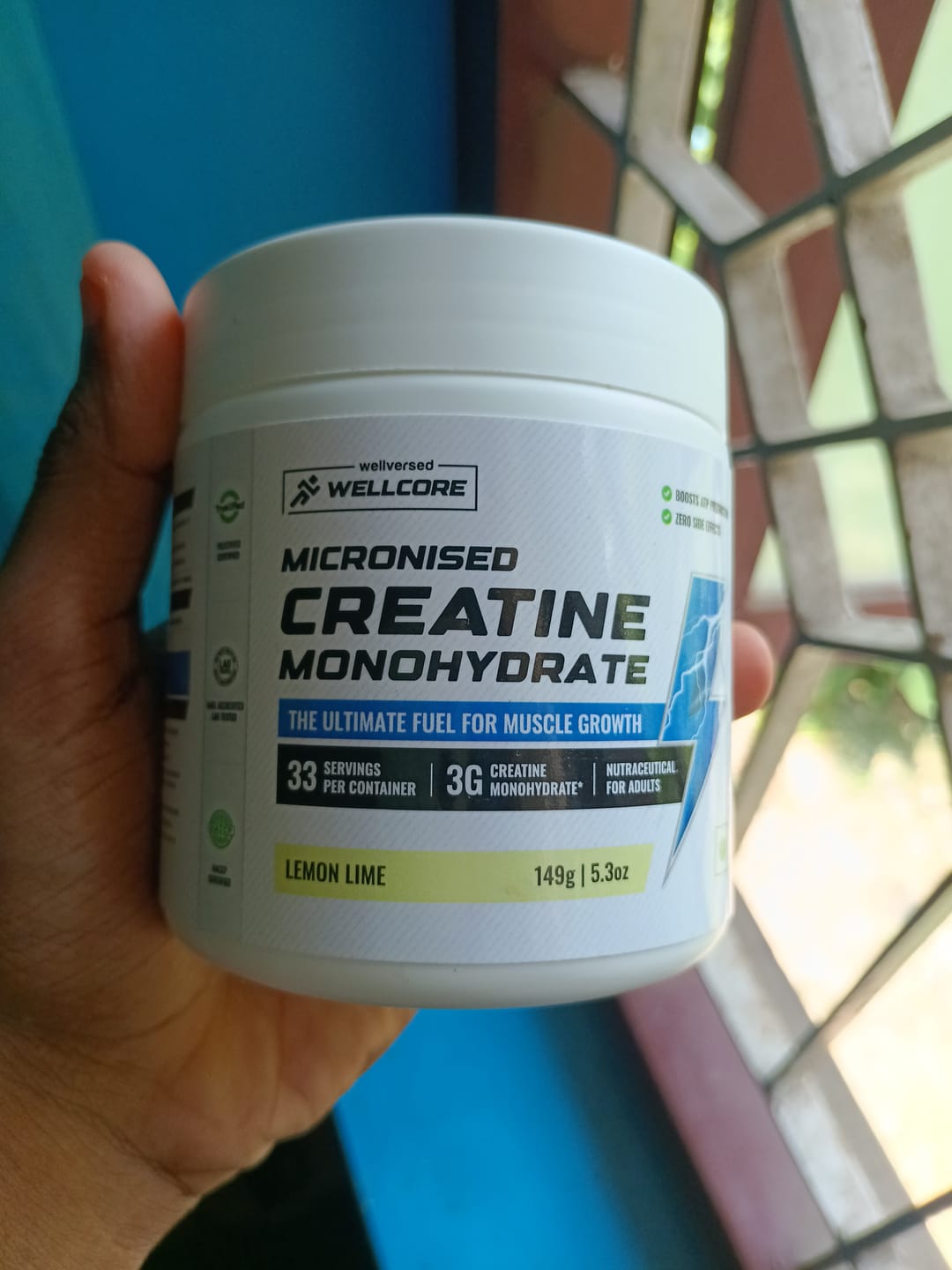 Customer photo review of Wellcore - Pure Micronised Creatine Monohydrate | Lemon Lime (149g, 33 servings)