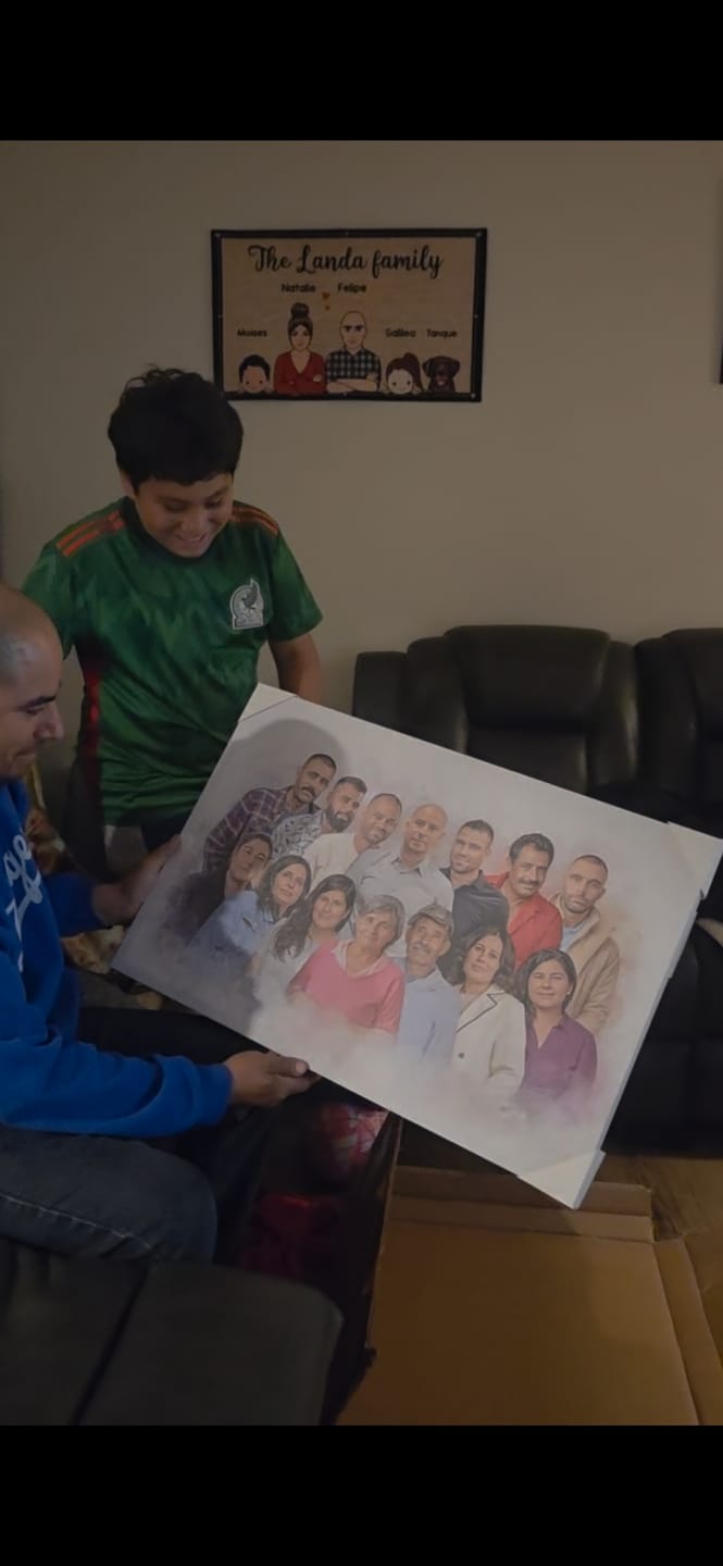 Customer photo review of Watercolor Memorial Portrait