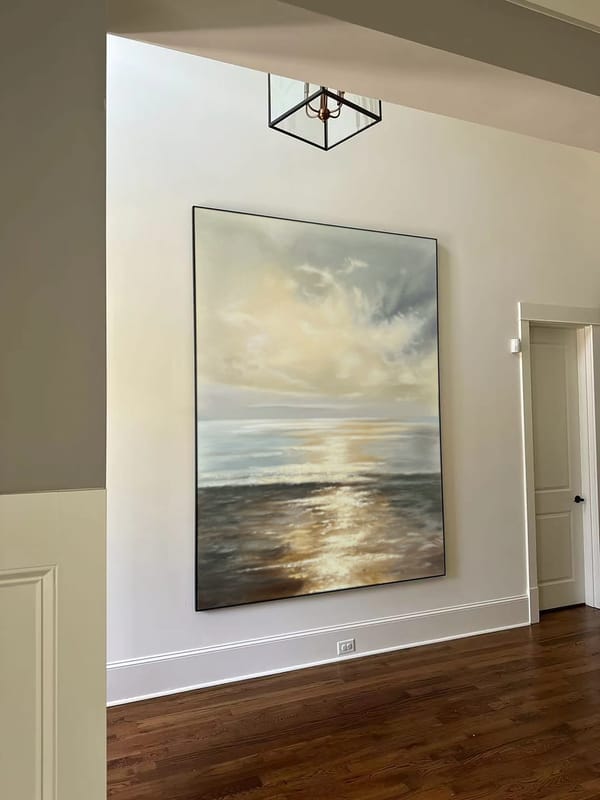 Customer photo review of Abstract Ocean And Sky Canvas Art #OC101