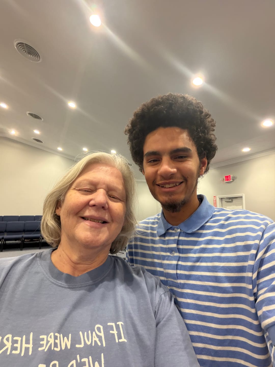 Customer photo review of Paul's Letter T-shirt