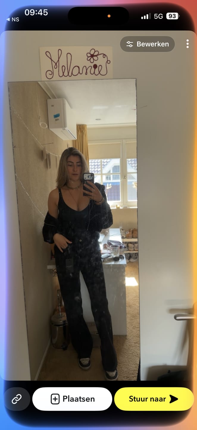 Customer photo review of LABEL STRAIGHT LEG SWEATPANTS BLACK