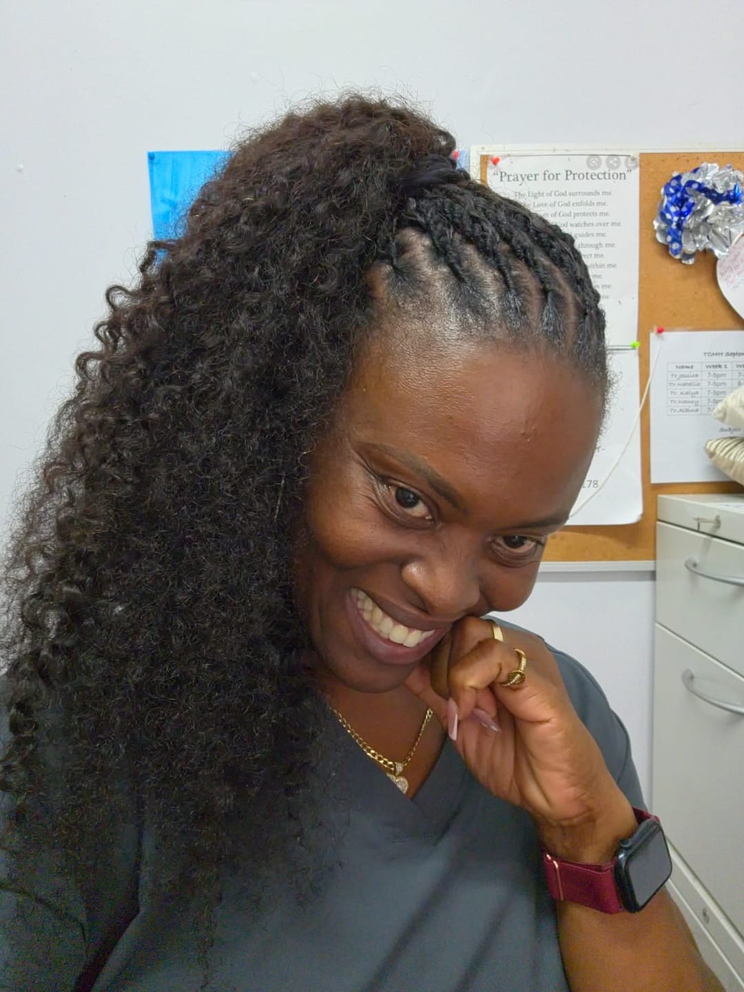 Customer photo review of Ywigs Water Deep Wave Human Crochet Hair