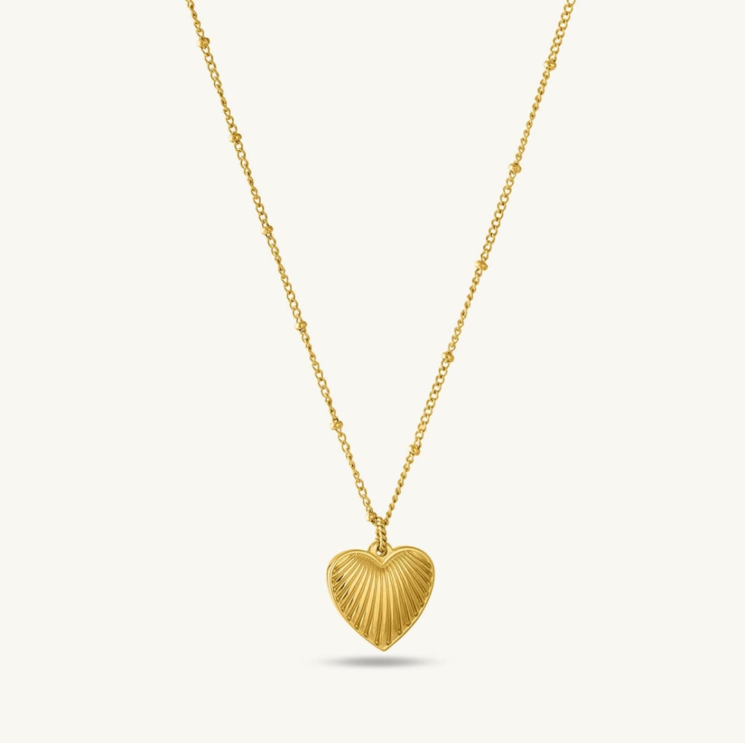 Customer photo review of Heart Rays Necklace