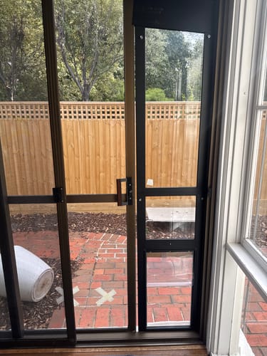 Customer photo review of Patio Pet Door Insert