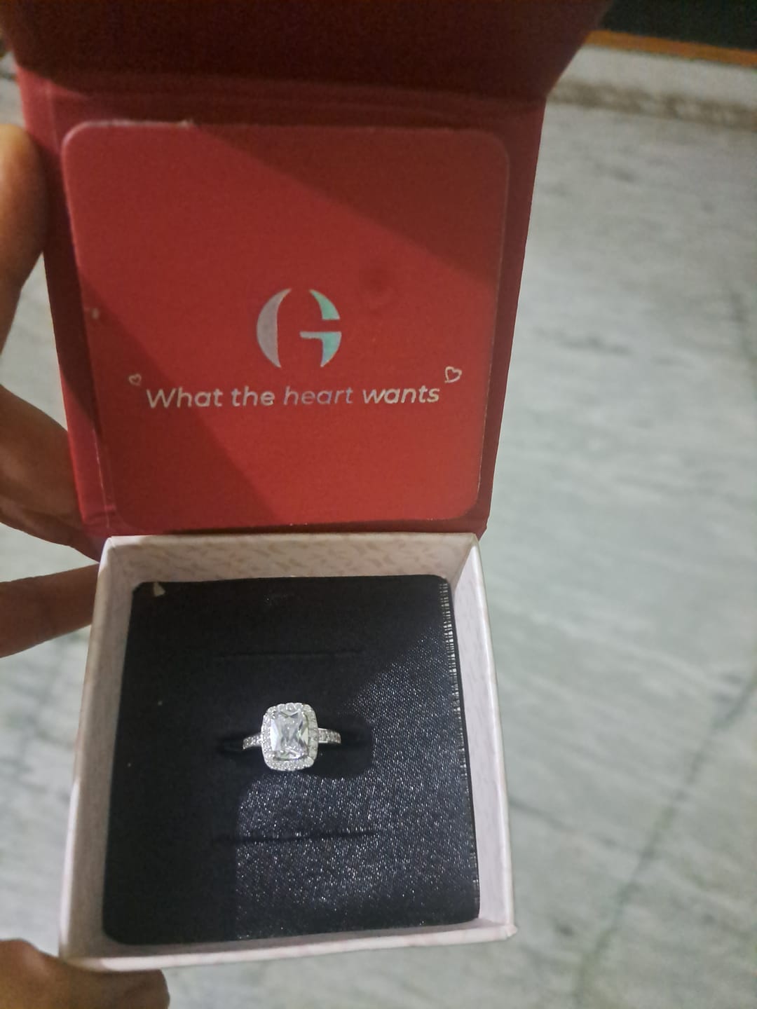 Customer photo review of Silver Classic Solitaire Ring