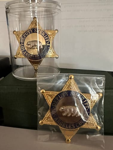 Customer photo review of LASD Los Angeles County Deputy Sheriff Star Flat Badge Premium Enamel Exact Replica