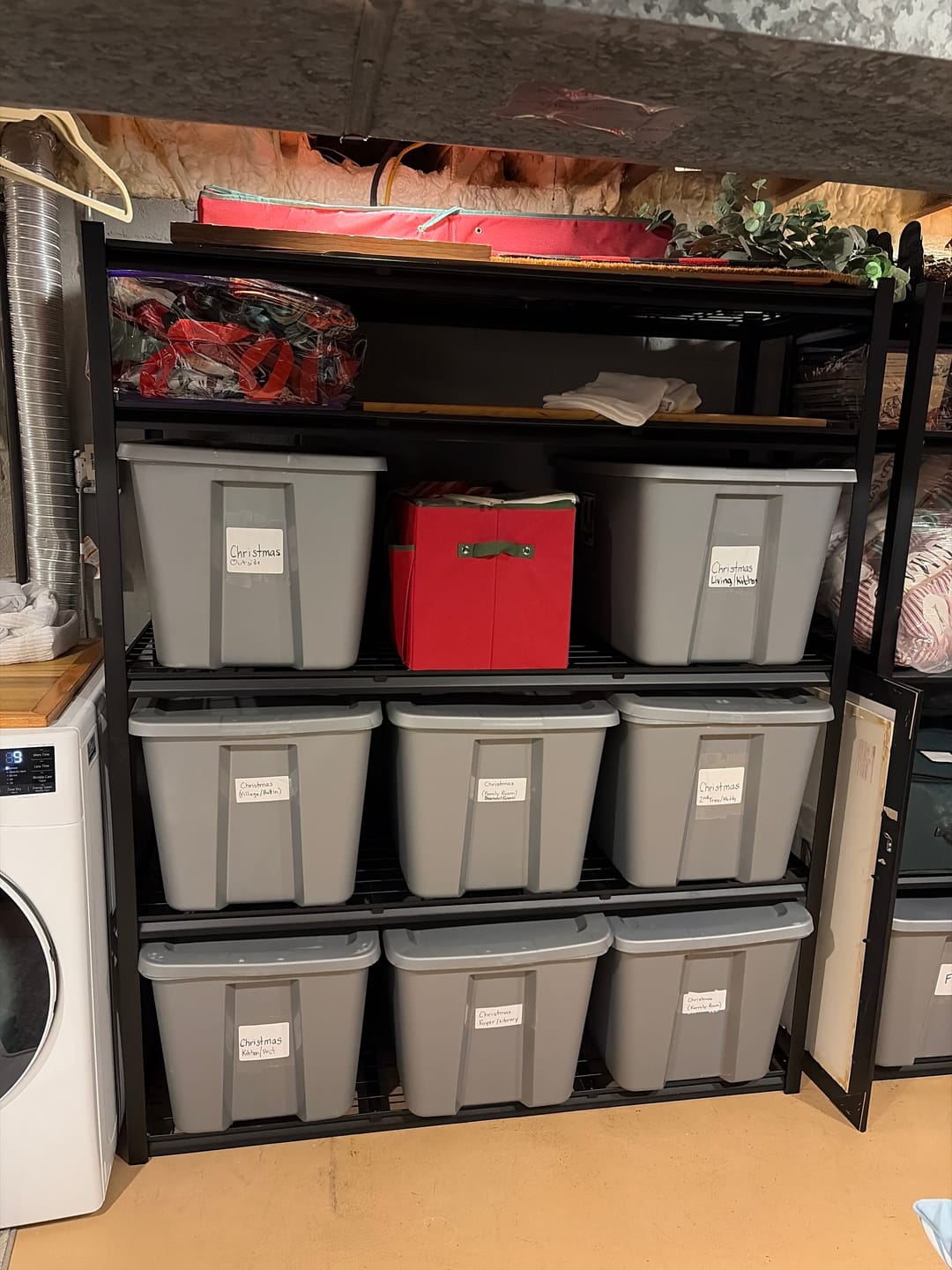 Customer photo review of REIBII 60" W Heavy Duty Metal Shelving Unit, Adjustable Shelves for Storage, Rust-Proof Shelving for Garage, Industrial, Warehouse, Basement & Workshop