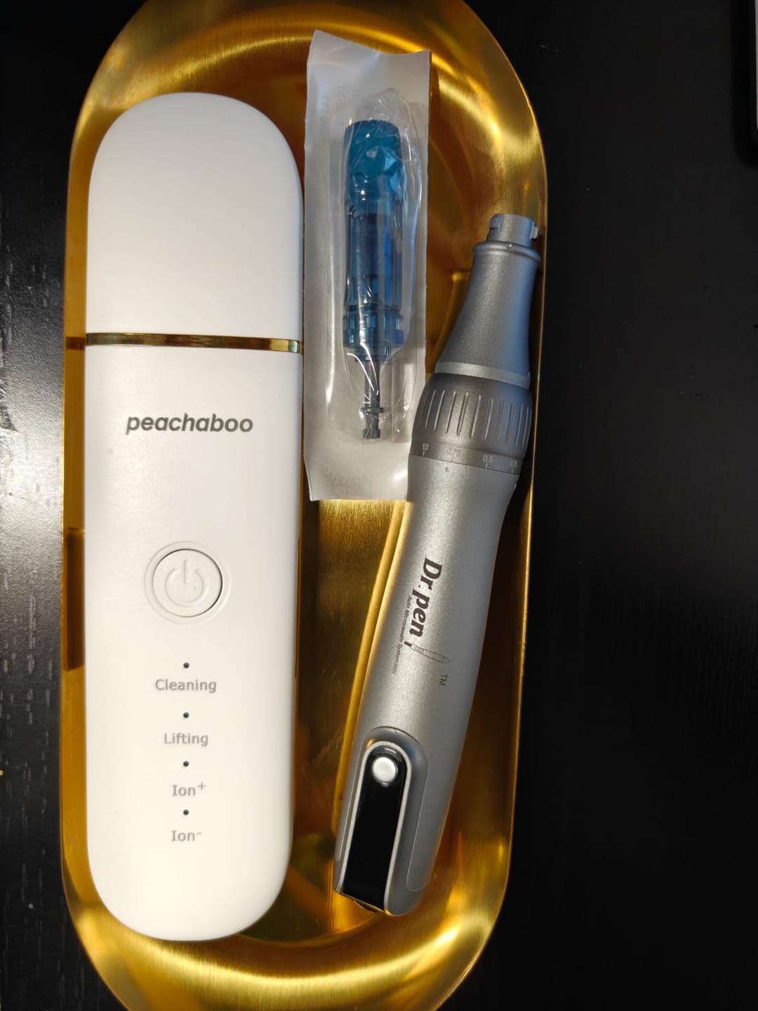 Customer photo review of Peachaboo Ultrasound 3-in-1 Facial Scrubber