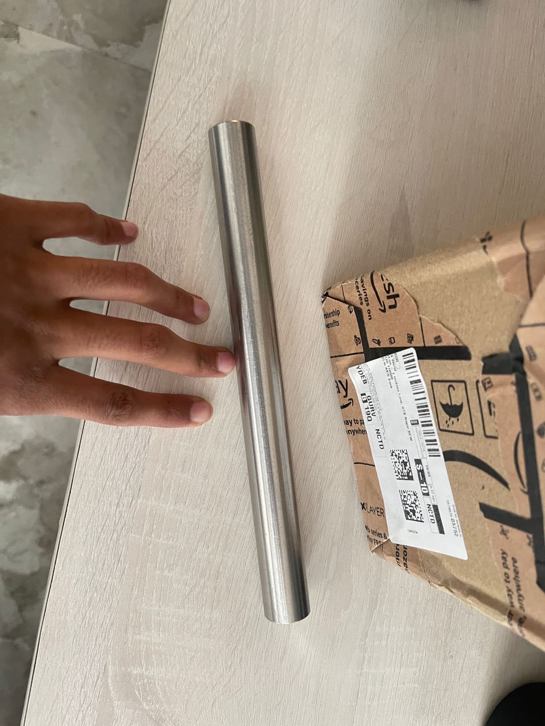 Customer photo review of Stainless Steel Virtual Rod – Vastu Remedy for Durable Energy Balancing & Long-term Door Protection | Ideal for Main Entrances | 18 & 22 mm Thickness | 9 & 12 Inch Sizes