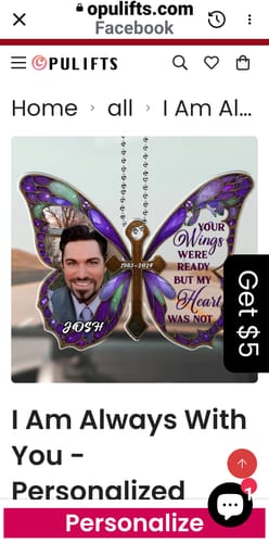 Customer photo review of I Am Always With You - Personalized Custom Car Plastic Hanging Ornament CO25