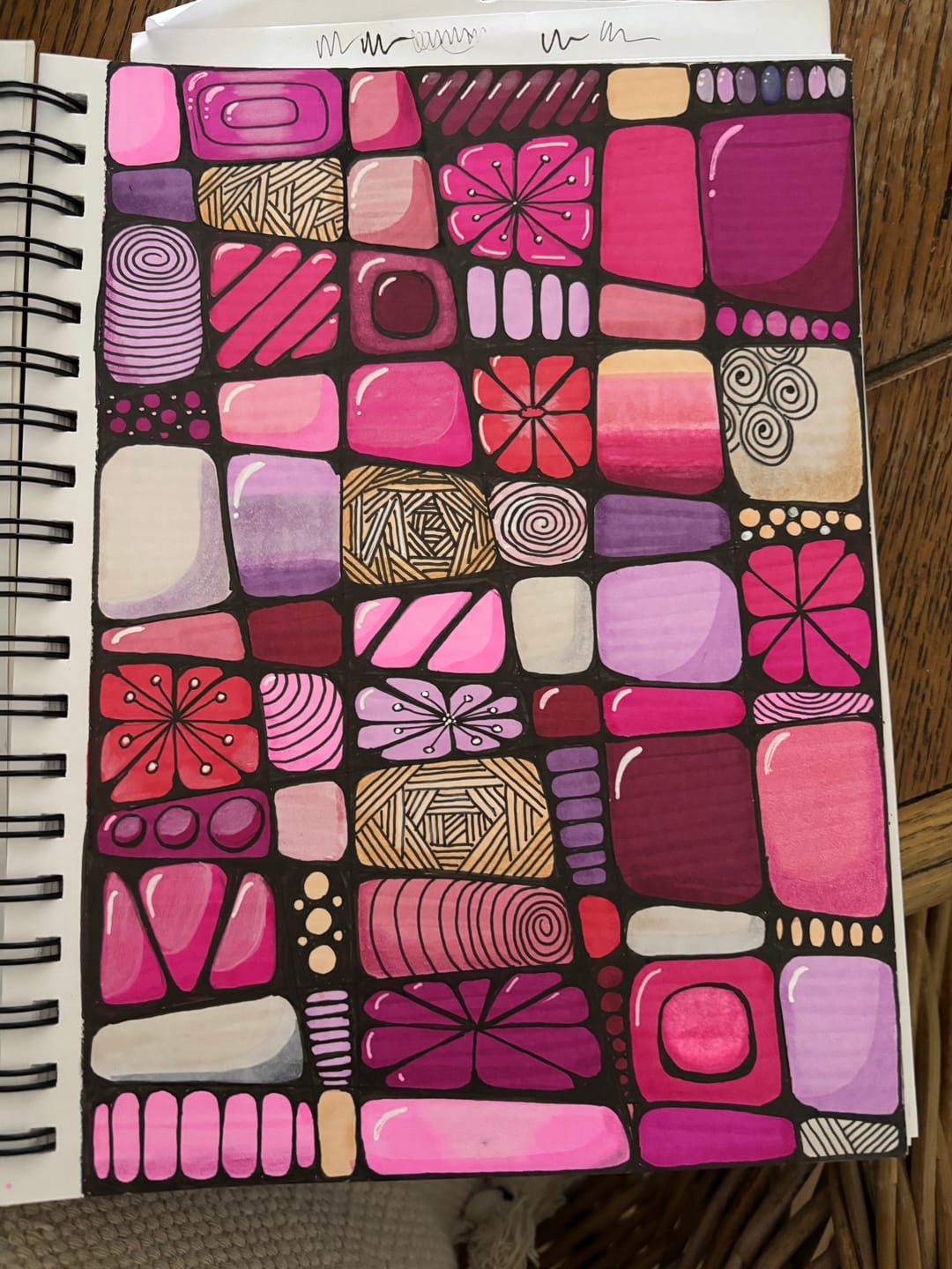 Customer photo review of Ohuhu Spiral-Bound Marker Pad for Alcohol Markers