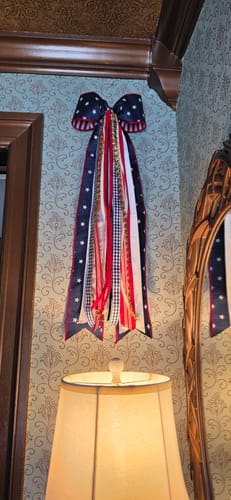 Customer photo review of Old Glory Wreath Ribbon