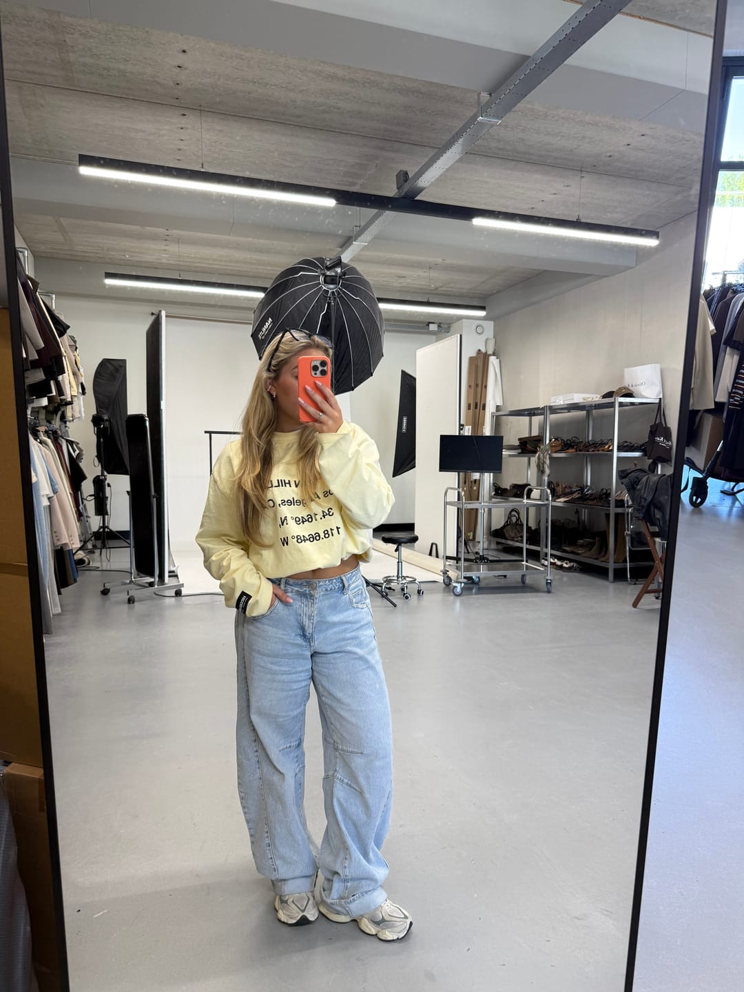 Customer photo review of VINTAGE LOGO LONGSLEEVE T-SHIRT BUTTER YELLOW