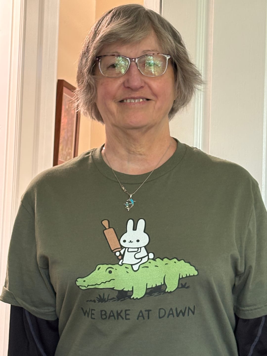 Customer photo review of Bake At Dawn T-Shirt