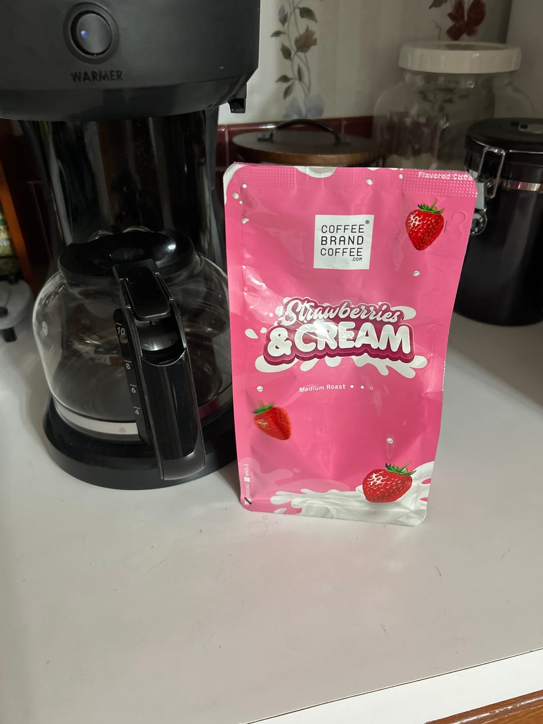 Customer photo review of Strawberries 'n Cream Flavored Coffee
