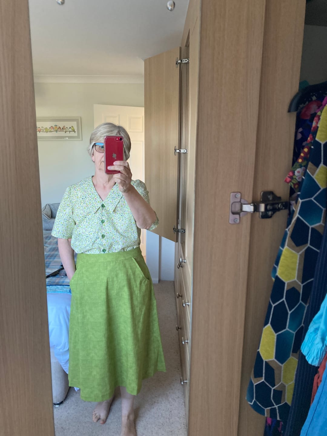 Customer photo review of Small Floral Land on White Pima Cotton Lawn Fabric