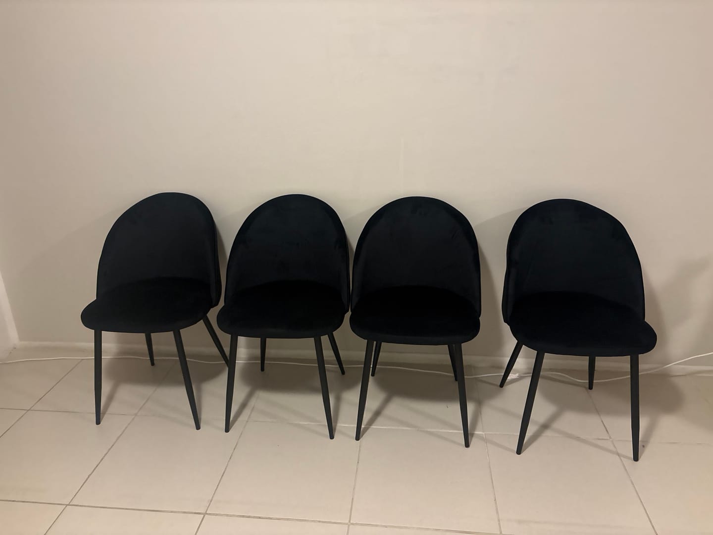 Customer photo review of Velvet Dining Chairs Set of 2