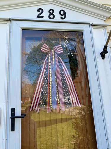 Customer photo review of Stars and Stripes Wreath Ribbon