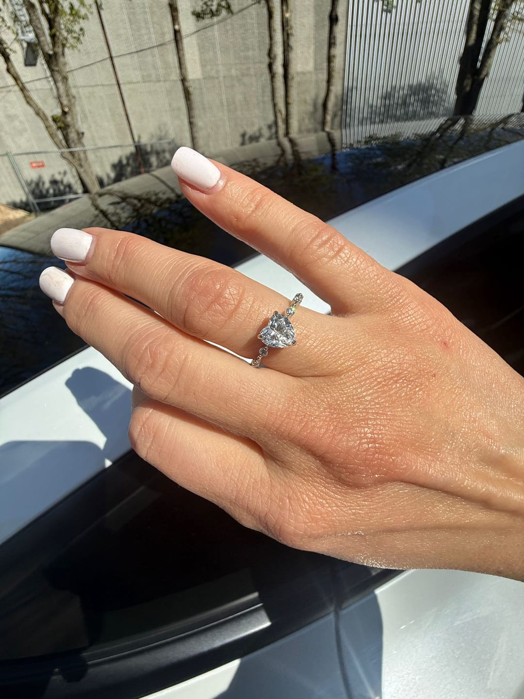 Customer photo review of Solitaire Heart Gemstone Ring