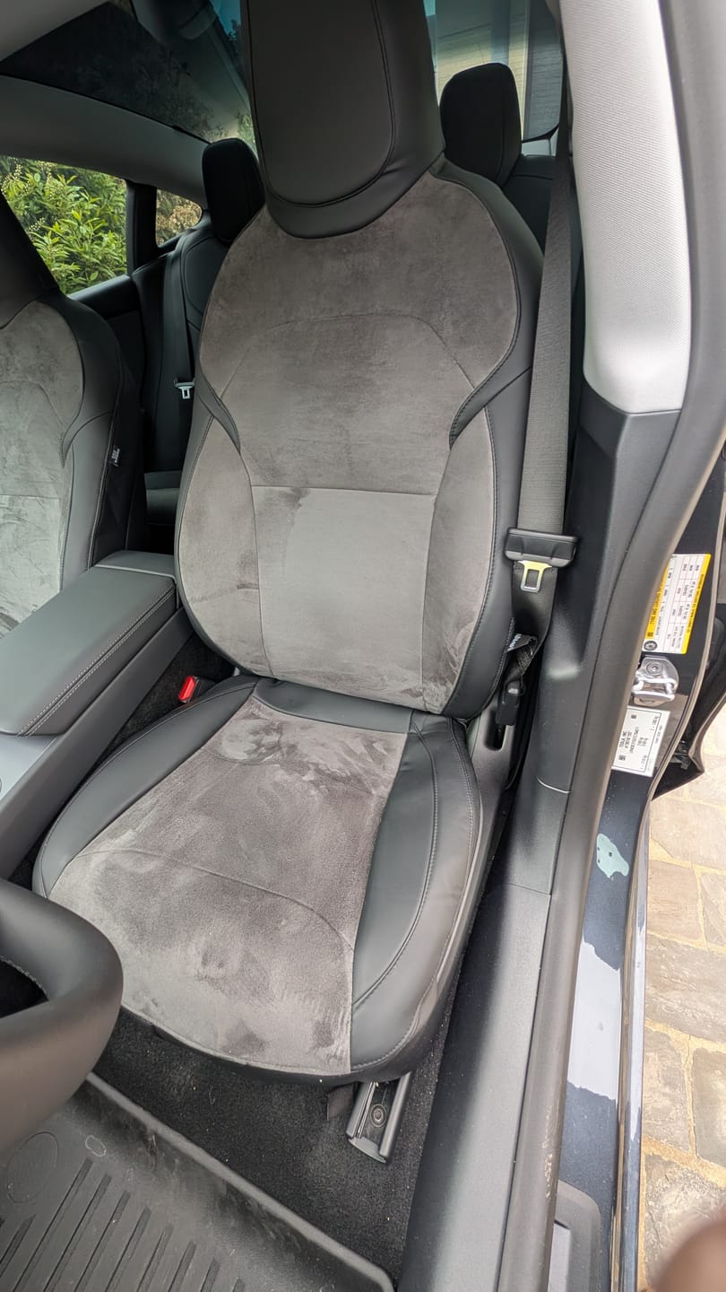 Customer photo review of Alcantara All-Inclusive Seat Cover for Tesla Model 3 (2018-2025+) / Model Y (2021-2025+)