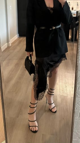 Customer photo review of Diamond strap heel